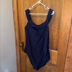 Old navy navy blue ribbed one piece swim